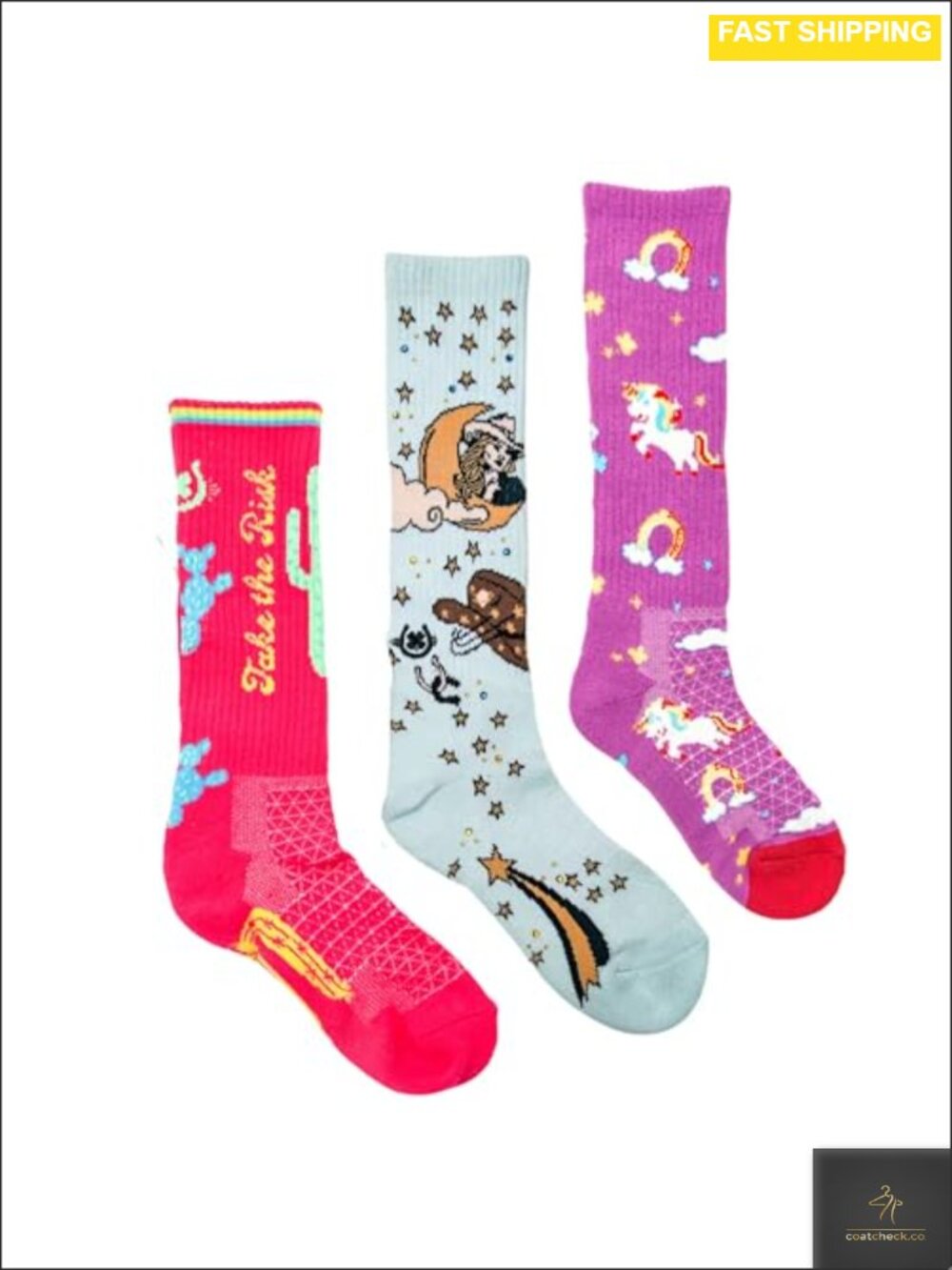 Lucky Chuck Western Novelty Boot Socks Lightweight Breathable Hemp Blend One